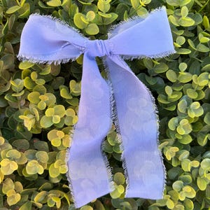 Chiffon Ribbon Hair Bow with Tails, Holiday Hair Bow