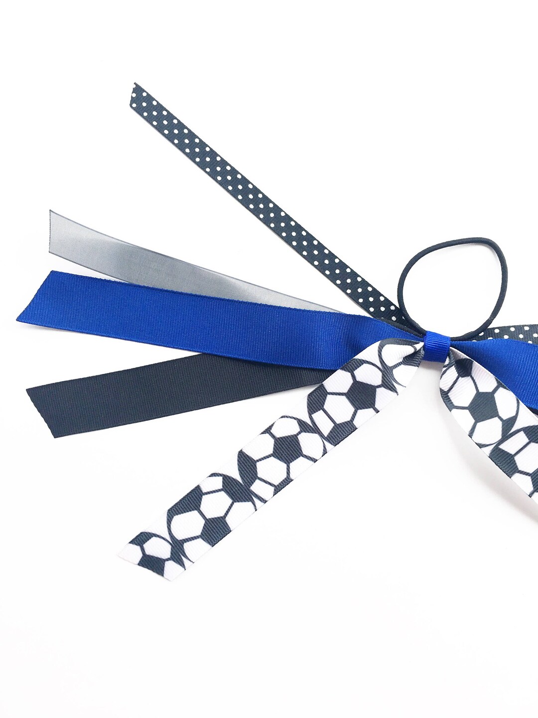 Soccer Hair Bow, Soccer Streamers Hair Bow, Team Soccer Hair Bow, Team