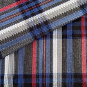 Uniform Plaid Bow - Windsor Plaid, Gray, Blue, Red Plaid Hair Bow, Oversized Hair Bow, Uniform Plaid, Hair Bow, Headband or Hair Clip