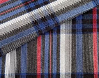 Windsor Plaid Hair Bow: Blue, Gray, Red Uniform Bow