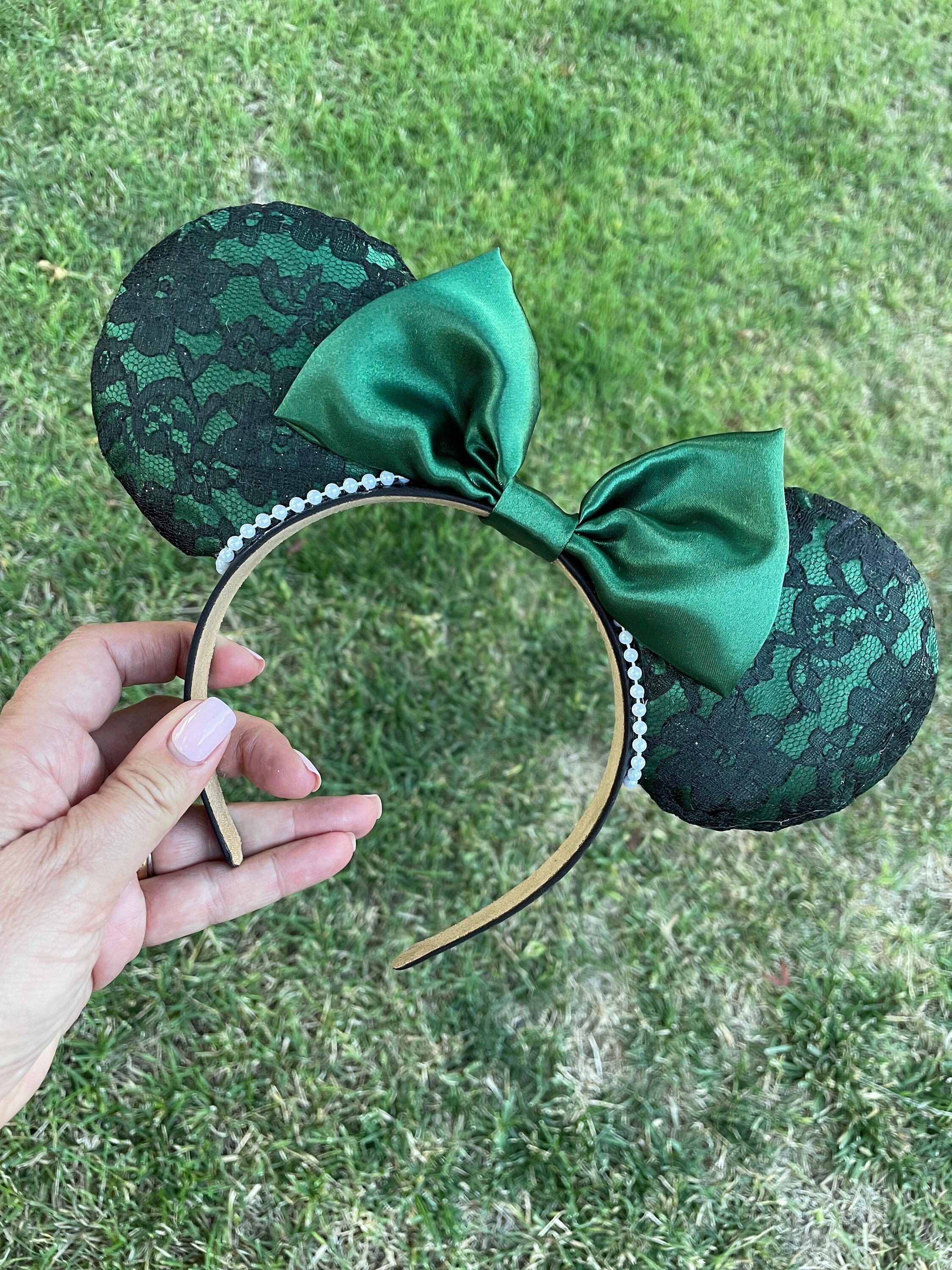Haunted Mansion Ears, Disney Inspired Mouse Ears, Black Lace  display picture 2