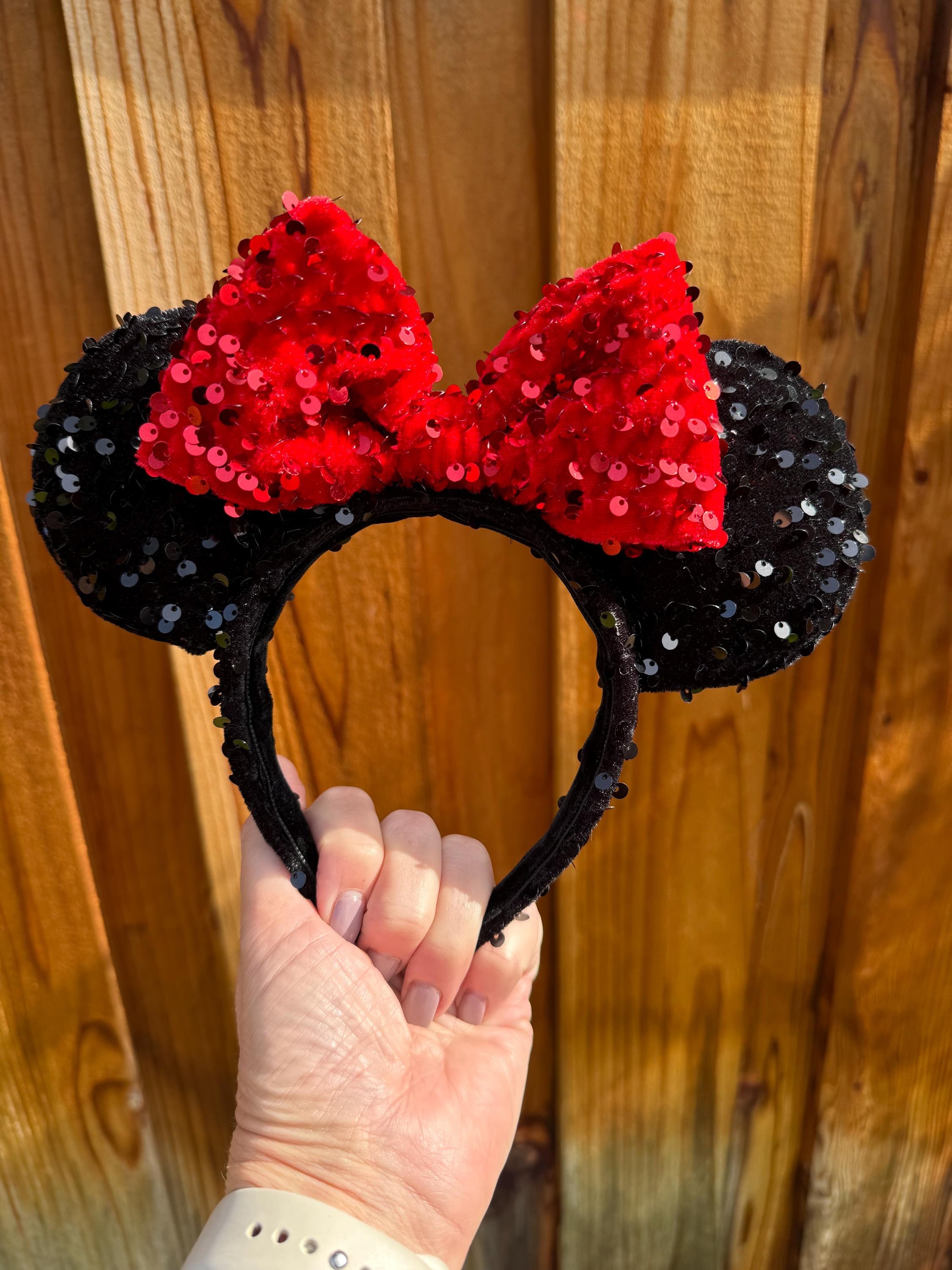 Sequin Velvet Minnie Ears, Disney Inspired Headband - Etsy