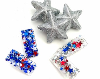 Fireworks Hair Clip, Resin Hair Clip, Acrylic Hair Clip, Glitter Hair Clip, Hair Clips for Girls