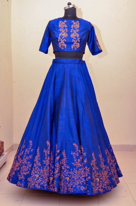 royal blue ghagra choli