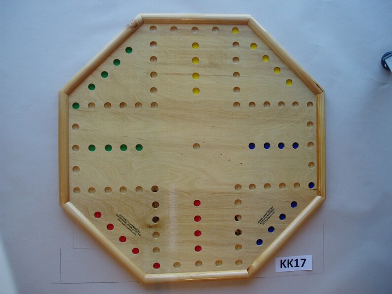 WAHOO GAME BOARD. Wooden. Octagon. 20 x 20 inch. 4 player. Etsy