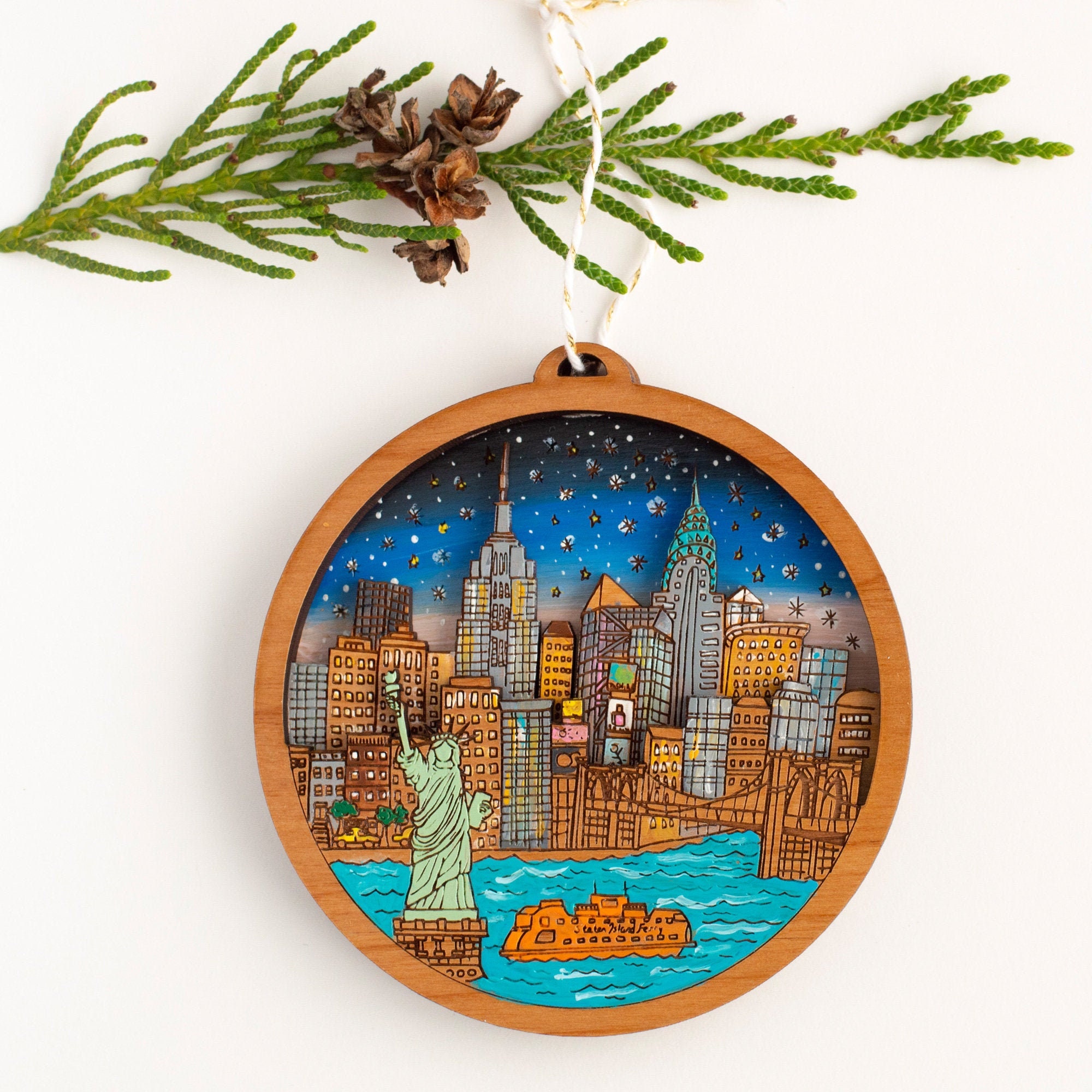 New York Christmas Ornament New York Tree Ornament New York Etsy