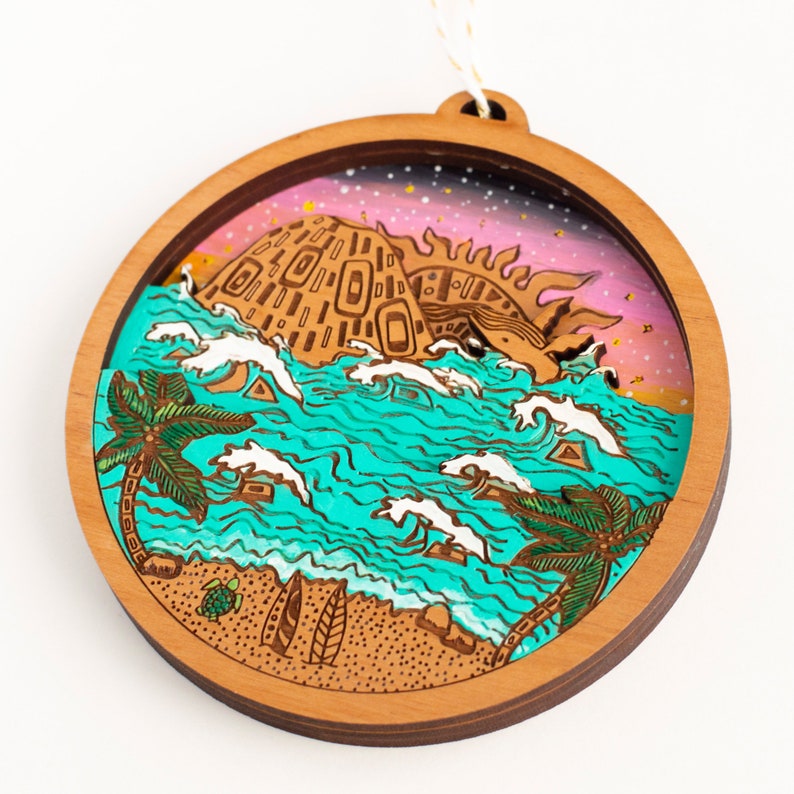Hawaii Christmas Tree Ornament Maui Christmas Tree Ornament Etsy