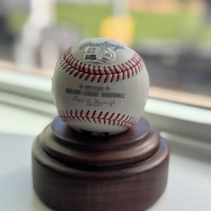 Baseball Wood Display Stand | Desk Baseball Display | Walnut Wood Ball Stand | Walnut Wood Stand