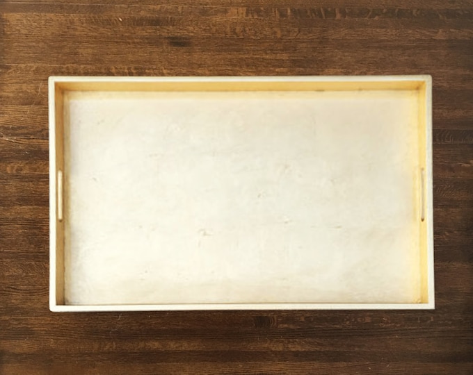 Large Gold Leaf Lacquer Tray, Coffee Table Tray, Decorative Tray