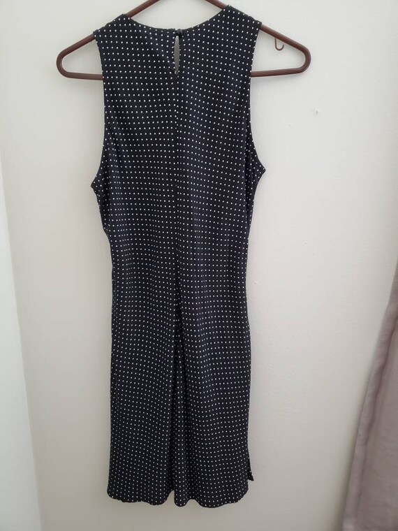 90s LBD Polka Dots Small/Medium Black Dress - image 4