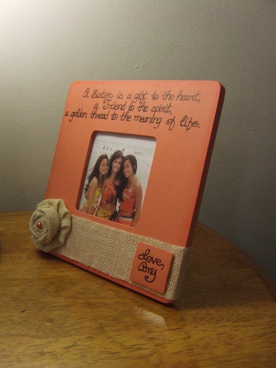 Items similar to Quote Frame Sisters frame best friend frame Gift for