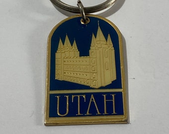 Vintage Utah Keychain Salt Lake Temple Vintage Souvenir