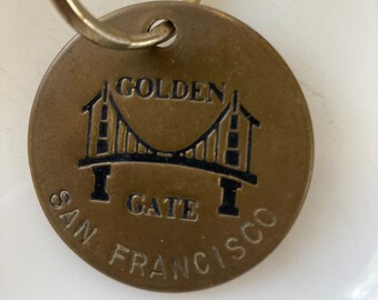 Vtg Golden Gate Bridge Key Ring Vtg Souvenir