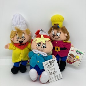VTG Rice Krispies Kelloggs Bean Bag Breakfast Bunch Snap Crackle Pop Plush 1997