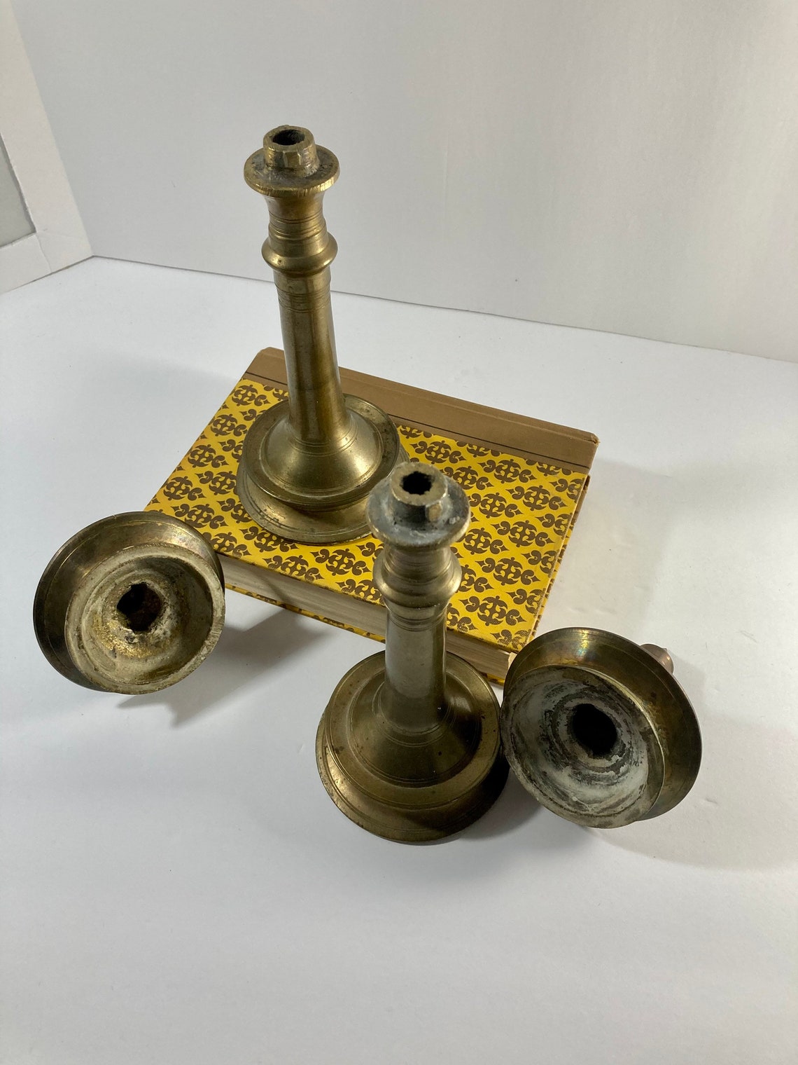 Vintage Indian Temple Oil Lamps set of 2 Etsy