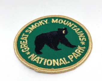 Der Great Smokey Mountains National Park Souvenir Patch Schwarzbär Wanderer Tennessee North Carolina Patch Sammler Reise Enthusiasten