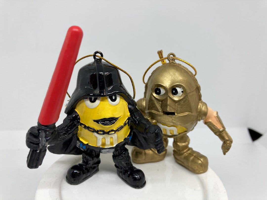 M&m's Mpire Darth Vader and C-3PO Star Wars Christmas Ornaments