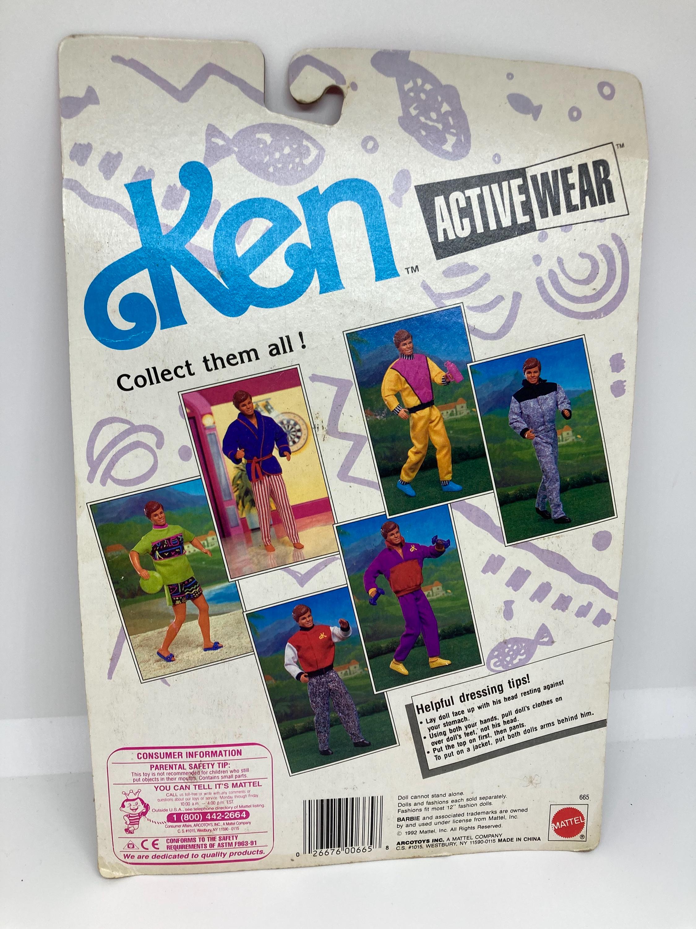 Vintage (1991) Ken Easy to Dress Activewear | Purple Red Sweats