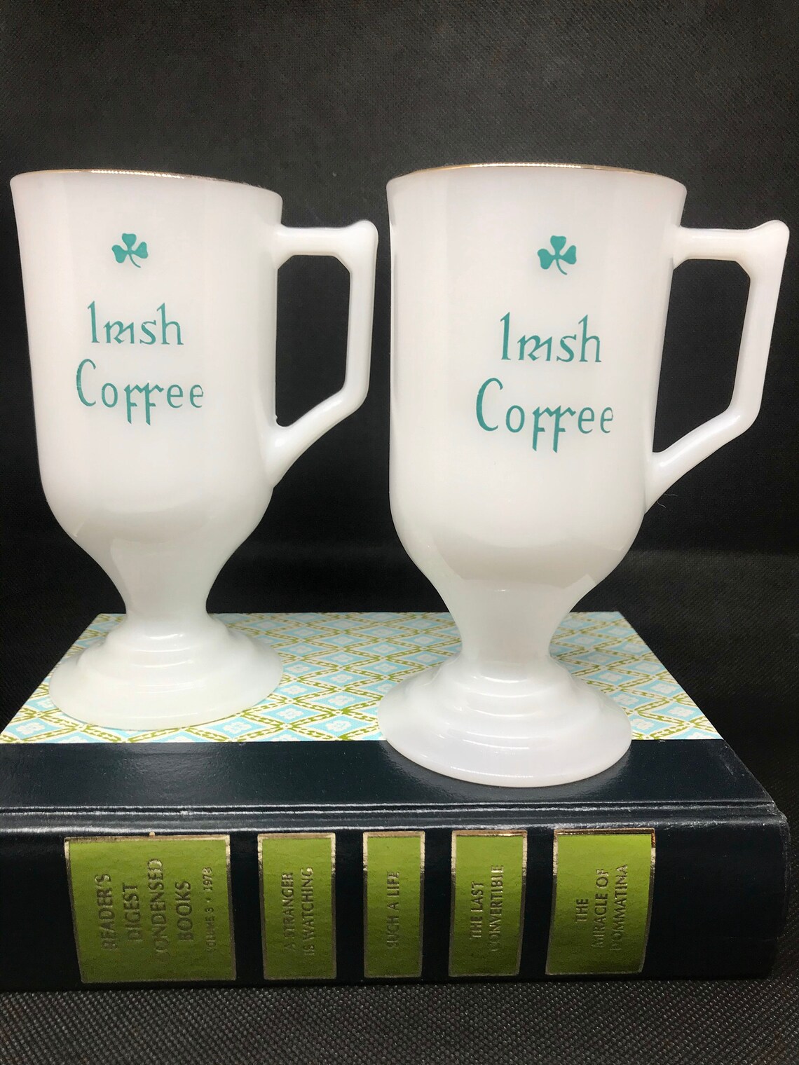 Vintage Irish Coffee Mug 1970s. Milk Glass Stem Style. Has a Etsy