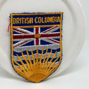 British Columbia Souvenir Patch Embroidered Flag Travel Souvenir