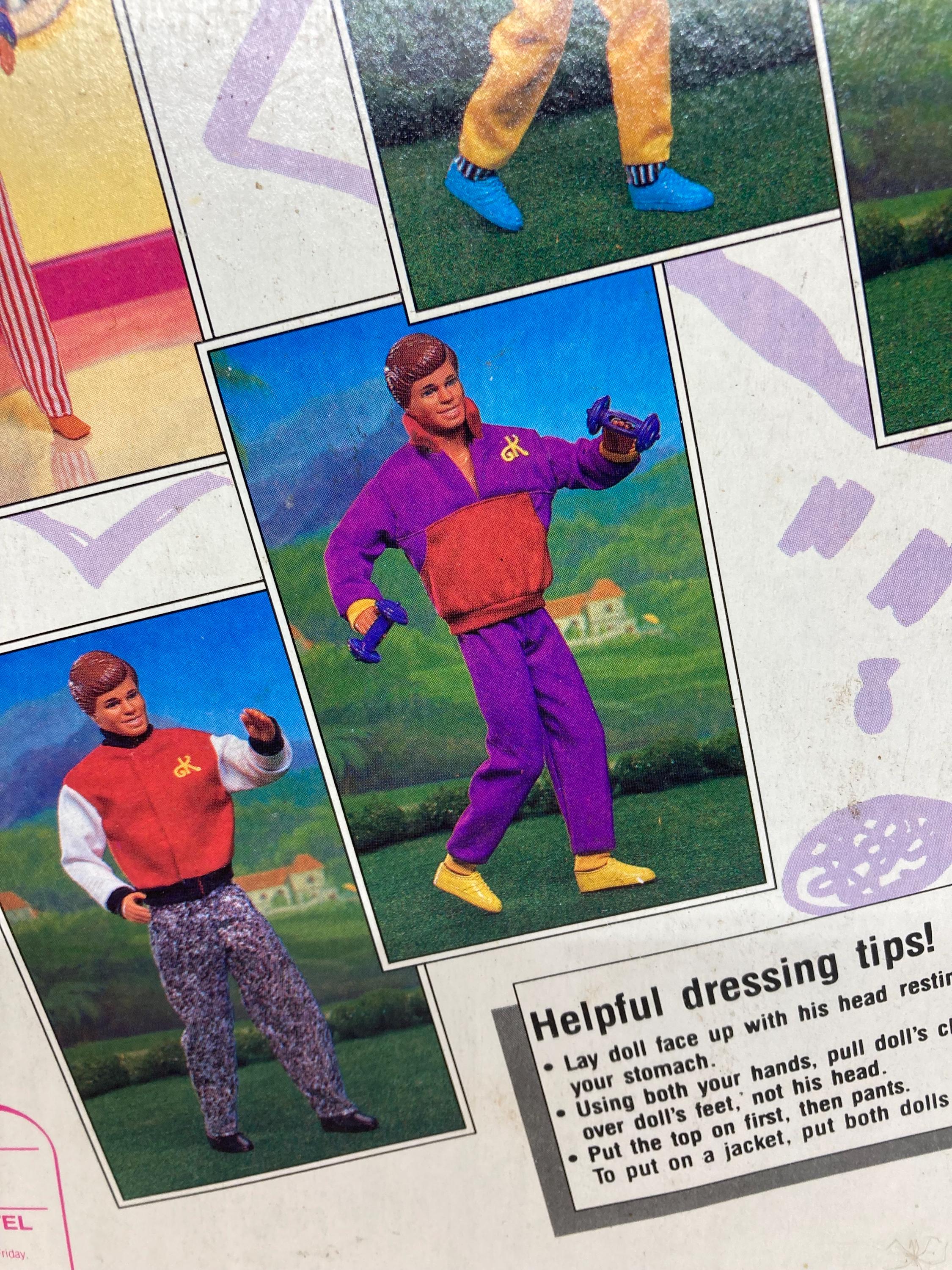 Vintage (1991) Ken Easy to Dress Activewear | Purple Red Sweats