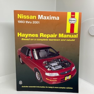 Nissan Maxima 1993 thru 2001 Haynes Repair Manual 72021 Soft Back Manual Gift for Dad