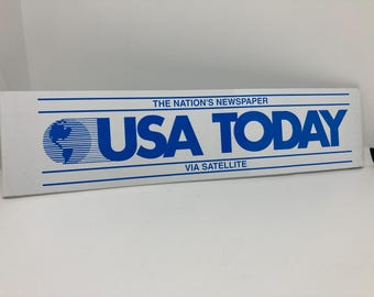Insegna in metallo vintage per edicola USA TODAY, pubblicità vintage di giornali, decorazione per la tana dell'uomo.