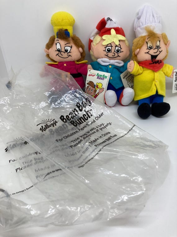 VTG Rice Krispies Kelloggs Bean Bag Breakfast Bunch Snap Crackle
