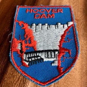 Vtg Hoover Dam Souvenir Patch Travel Enthusiast Nevada Arizona