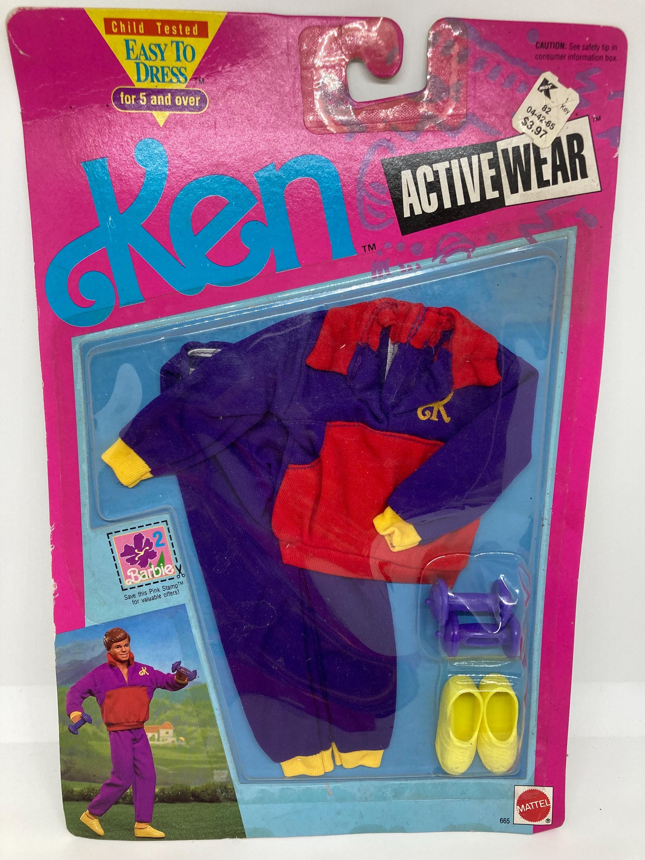 ウェア ken Vintage (1991) Ken Easy to Dress Activewear | Purple Red Sweats