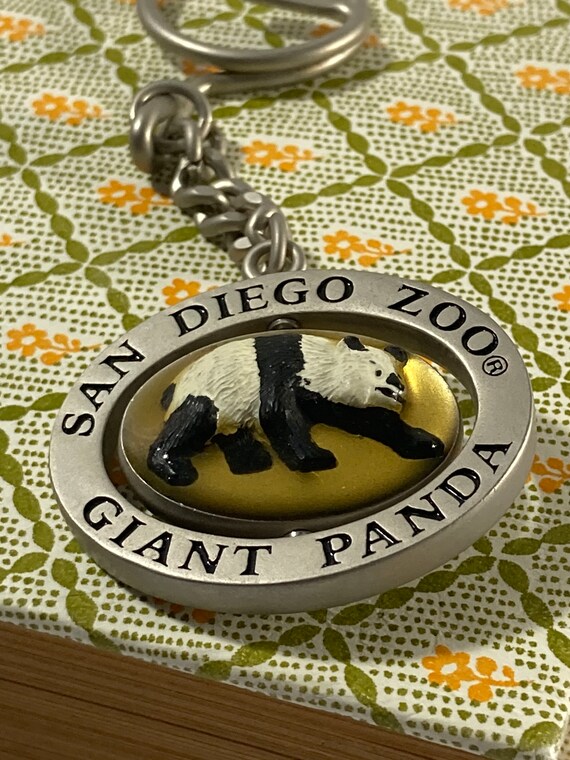 Vtg San Diego Zoo Keychain Giant Panda Souvenir Keychain Etsy