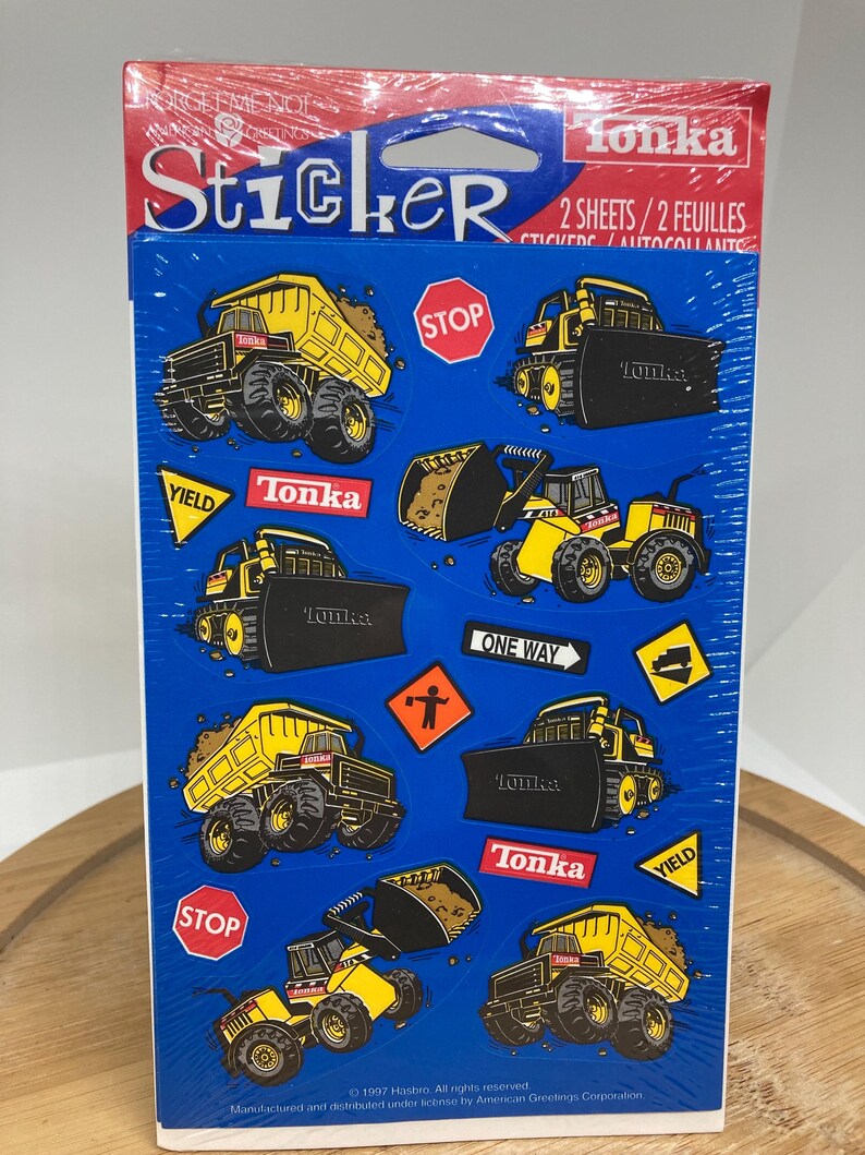 Toinks Sticker American Greeting Stickers Tonka 1997 Hasbro Trucks Signs USA Sealed ...