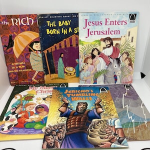 アーチ 子ども向け聖書物語本 個別販売 1964-2001 幼子イエス、エリコの城壁、エルサレム入城のイエス 子ども向け聖書物語