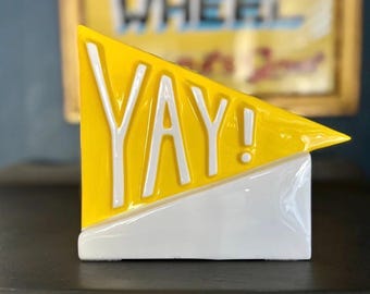 Yellow Cheerleading Theme Yay Accent Lamp