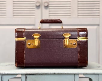 vintage vanity suitcase, vintage hardcase Samsonite  luggage