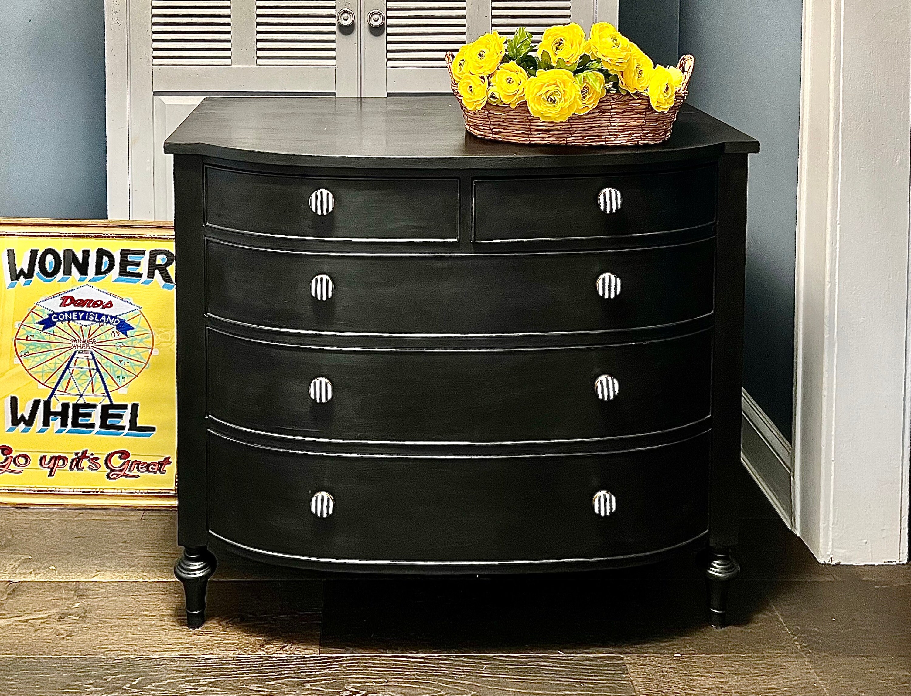 Solid wood black dresser deals
