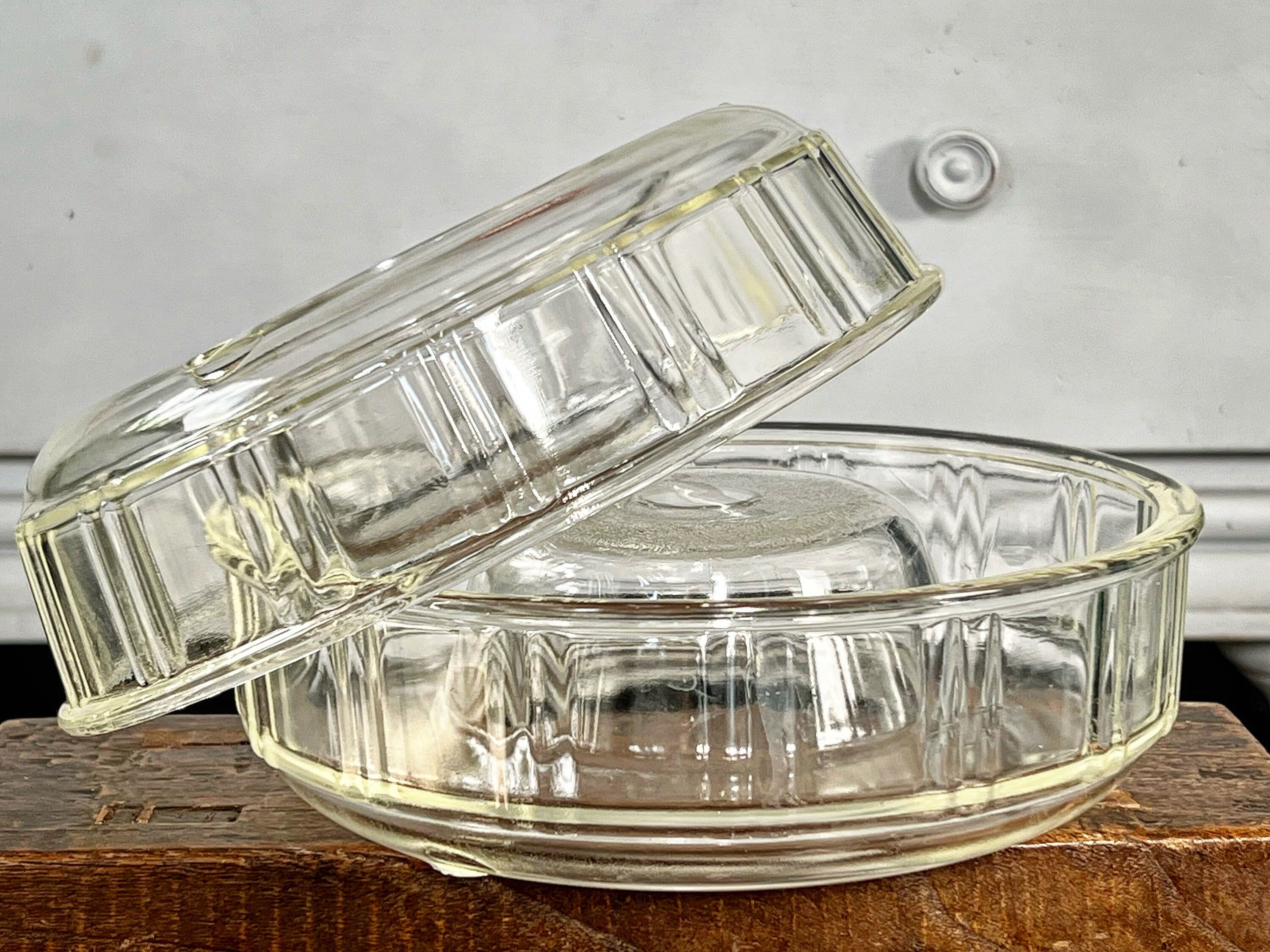Vintage Glasbake Clear Glass Tube Bundt Cake Pan Angel Food Baking Dish