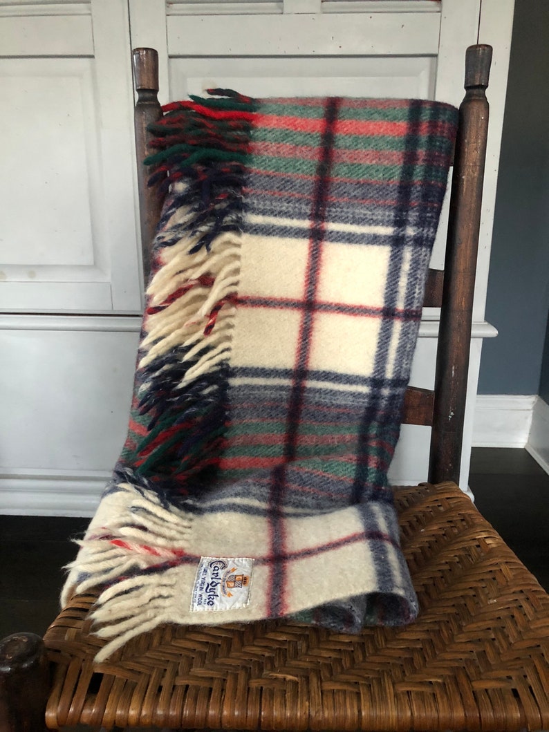 Vintage Wool Baby Blanket Carldyke 100 Virgin Wool Stadium Etsy