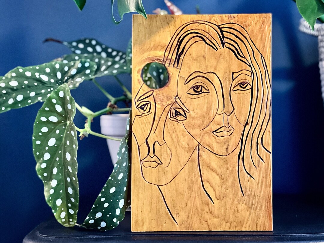 Original Inexpensive Art Wood Carving of Faces Male and Etsy