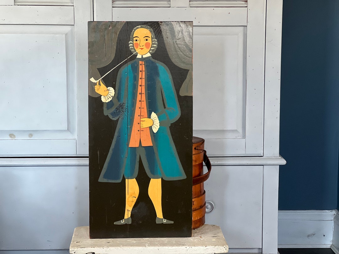 Vintage Americana Wall Art Colonial Man Philadelphia Decor Etsy