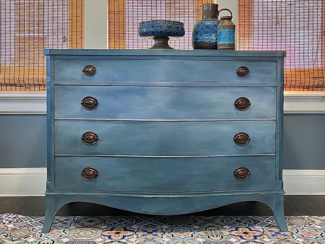 Blue Vintage Dresser or Sideboard Nursery Dresser Etsy