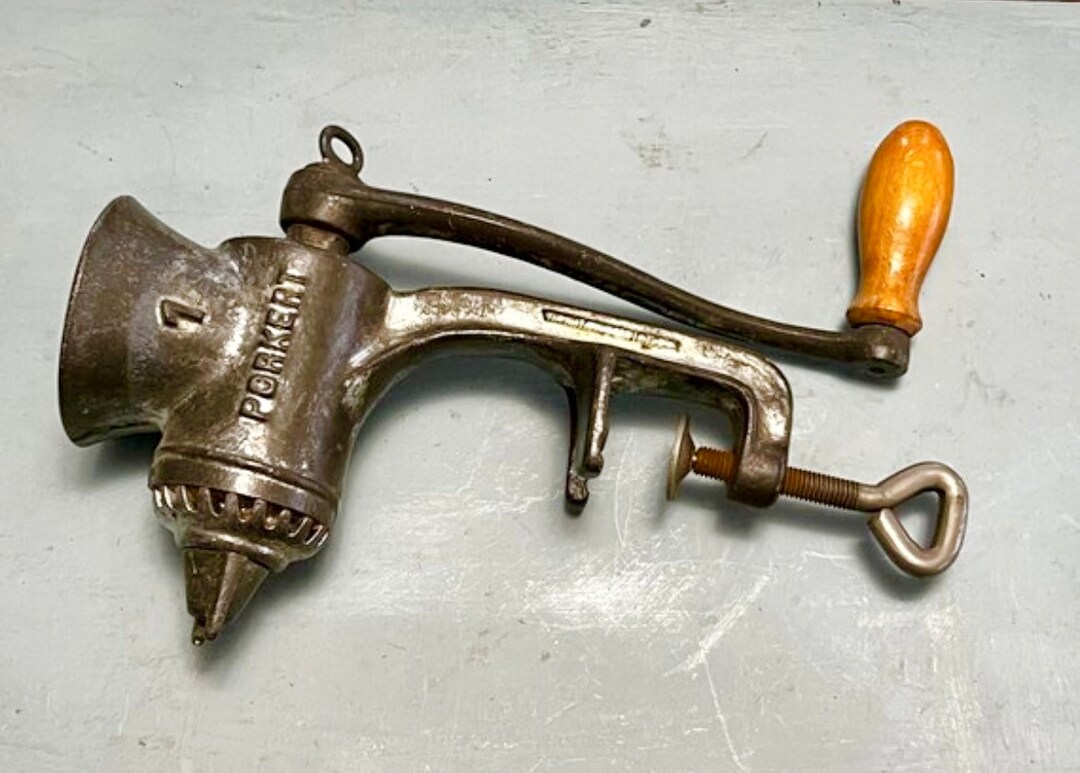 Vintage PORKERT Meat Grinder No 1 Table Mountable Metal Food Etsy