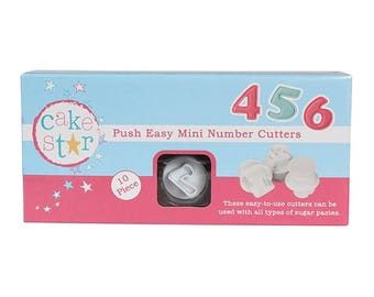 Cake Star Push Easy Cutters - Mini Zahlen - 10 Stück