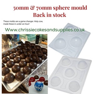 Sphere ball mould - 3 piece hot cocoa bomb mould -Bwb