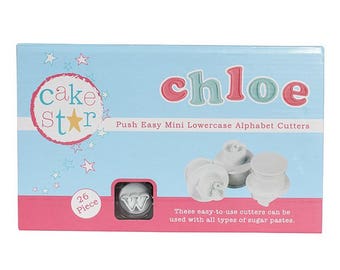 Cake Star Push Easy Mini Cutters - Lowercase - Alphabet Set 26 Piece