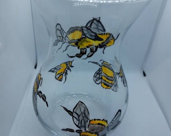 Handpainted bee vase.