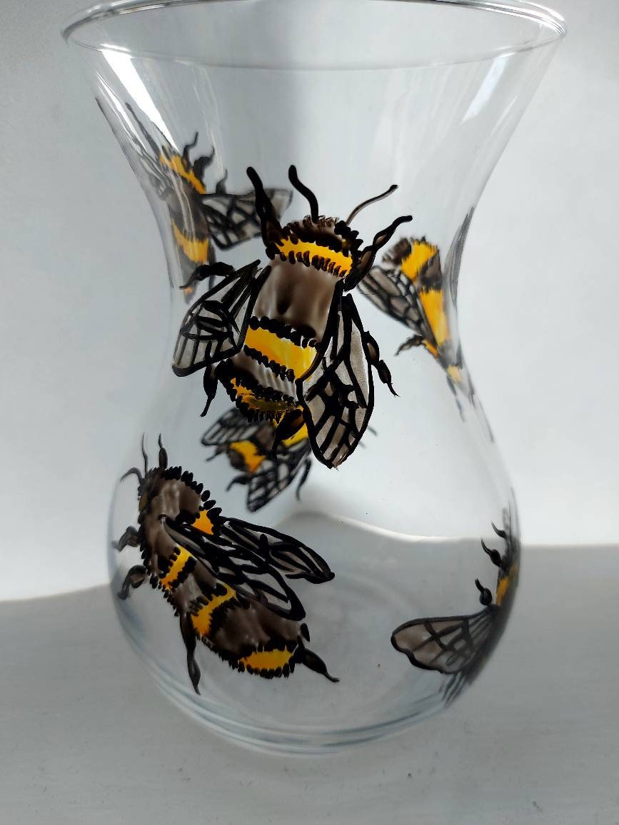Rae Dunn Stem Print Glass Honey Pot & Dipper 
