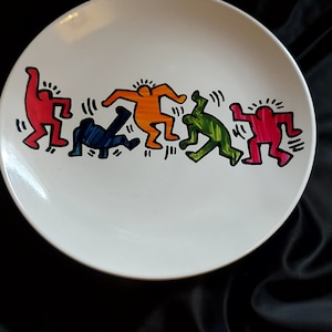 Set of 6 Keith Haring Melamine Plates - Also Priced Individually Set of 6 Keith Haring Melamine Plates - Also Priced Individually