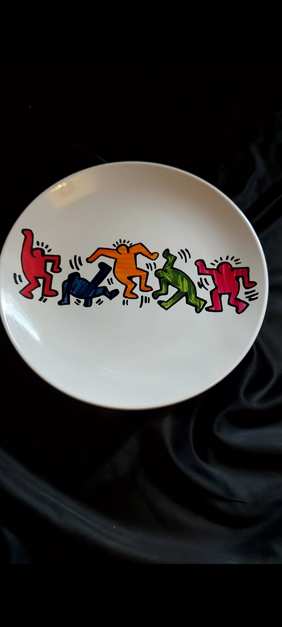 Set of 6 Keith Haring Melamine Plates - Also Priced Individually Set of 6 Keith Haring Melamine Plates - Also Priced Individually