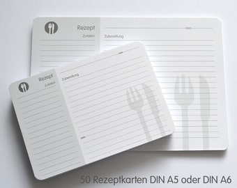 50 Rezeptkarten /"Grüne Hochzeit/" DIN A6 Hochzeitsspiel Rezepte